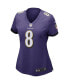 Фото #3 товара Women's Lamar Jackson Purple Baltimore Ravens Game Jersey