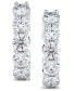 ფოტო #4 პროდუქტის Diamond Extra Small Hoop Earrings (3/4 ct. t.w.) in 14k White Gold, 0.385"