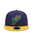 Men's Navy, Yellow Cedar Rapids Kernels Marvel x Minor League 59FIFTY Fitted Hat