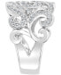 ფოტო #4 პროდუქტის EFFY® Diamond Swirl Statement Ring (3/8 ct. t.w.) in 14k White Gold