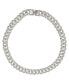 ADORNIA Silver-Tone Plated Crystal Thick Cuban Curb Chain Necklace