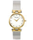 ფოტო #1 პროდუქტის Women's Swiss Classic Diamond (1/8 ct. t.w.) Stainless Steel Bracelet Watch 24mm