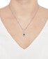 ფოტო #3 პროდუქტის Sapphire (1/2 ct. t.w.) and Diamond (1/4 ct. t.w.) 18" Necklace in 14k White Gold (Also available in Ruby in 14k)