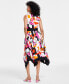 Фото #2 товара Women's Logo-Print Belted Midi Dress