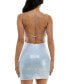 Фото #1 товара Juniors' Sequined Strappy-Back Bodycon Dress