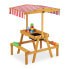 Фото #1 товара Детский столик с навесом для сада от Relaxdays