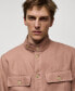 ფოტო #5 პროდუქტის Men's Linen Pockets Detail Overshirt