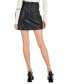 Juniors' Tie-Front Faux Leather Mini Skirt