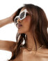 Фото #6 товара ASOS DESIGN bevel square sunglasses in white