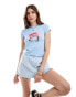 Фото #1 товара ASOS DESIGN baby tee with sardine graphic in blue