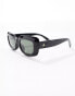 AIRE orbit rectangle sunglasses in black