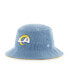 Фото #1 товара Men's Powder Blue Los Angeles Rams Thick Cord Bucket Hat