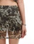 Reclaimed Vintage mini skort in leopard print