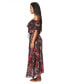 Фото #2 товара Women's Off Shoulder Cinched Waist Maxi Dress