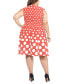 Фото #2 товара Plus Size Polka-Dot Fit & Flare Dress