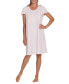 ფოტო #1 პროდუქტის Women's Short-Sleeve Lace-Trim Nightgown