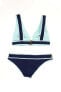 Womens Chloe Blue/ Aqua 258437 color block Bikini Swim set size XL /IT 48