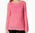 NY Collection Women's Long Sleeve Scoop Neck Tunic Sweater Pink Size M