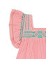 Фото #2 товара Платье для малышей Mer St. Barth Serena с бахромой Розовый сорбет Вышивка