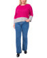 Plus Size Colorblocked Crewneck Sweater