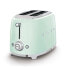 Фото #3 товара SMEG toaster TSF01PGEU (Pastel Green), 2 slice(s), Green, Steel, Buttons, Level, Rotary, China, 950 W