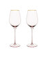 Фото #1 товара Rose Crystal White Wine Glass, Set of 2