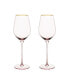 Rose Crystal White Wine Glass, Set of 2