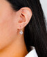 ფოტო #5 პროდუქტის Fine Crystal 6mm Bezel Drop Earrings in Sterling Silver