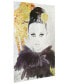 "Gold-Tone Woman 1" Reverse Printed Tempered Glass with Silver-Tone Leaf, 36" x 24" x 0.2"