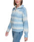 Фото #3 товара Women's Space-Dyed Half-Zip Sweater