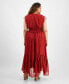 ფოტო #2 პროდუქტის Plus Size V-Neck Sleeveless Handkerchief Hem Maxi Dress