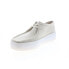 Фото #4 товара Clarks Wallabee Cup 26158153 Mens White Oxfords & Lace Ups Casual Shoes 10.5