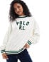 Фото #4 товара Polo Ralph Lauren sweatshirt with collegiate logo in cream