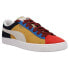Фото #2 товара Puma Suede Classic 21 Lace Up Mens Black, Yellow Sneakers Casual Shoes 381773-0