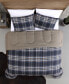 Фото #5 товара City Flats Plaid Reversible Duvet Cover Set, Full/Queen