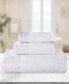 Фото #6 товара Wisteria Floral Embroidered Jacquard Border Cotton Towel Set, 6 Piece