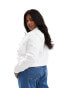 ONLY Curve denim jacket in white