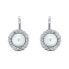 Elegant silver earrings with pearls EA229W