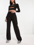 Only light weight pintuck wide leg trouser in black M - фото #1