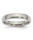 ფოტო #1 პროდუქტის Titanium Polished 4 mm Half Round Wedding Band Ring