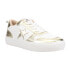 Фото #2 товара Vintage Havana Aura Metallic Platform Lace Up Womens Gold, Gold, White Sneakers