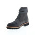 Фото #4 товара English Laundry Mead EL2474B Mens Gray Leather Lace Up Casual Dress Boots 8.5