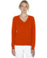 ფოტო #1 პროდუქტის Women's 100% Pure Cashmere Long Sleeve Pullover V Neck Sweater (8160, Lime, Large )