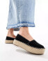 Фото #2 товара ASOS DESIGN Journal flatform espadrilles in black