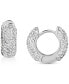 ფოტო #1 პროდუქტის Crystal Clay 18k Gold-Plated Sterling Silver Hoop Earrings, Created for Macy's