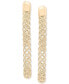 ფოტო #2 პროდუქტის Lattice Rectangular Hoop Earrings in Gold Vermeil, Created for Macy's