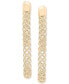 Фото #2 товара Lattice Rectangular Hoop Earrings in Gold Vermeil, Created for Macy's