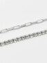 Фото #3 товара Image Gang box stainless steel chain with crystal detail