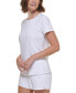 Фото #4 товара Women's Cotton Short-Sleeve Crewneck T-Shirt