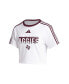 ფოტო #2 პროდუქტის Women's White Texas A&M Aggies Three-Stripes Cropped T-shirt